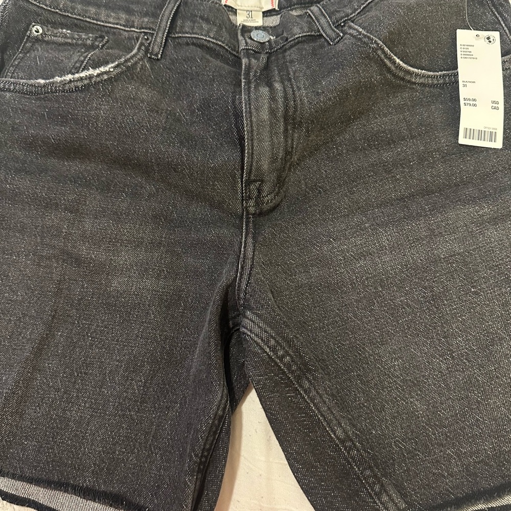 Urban Outfitters Charcoal Denim Cut-Off Shorts
